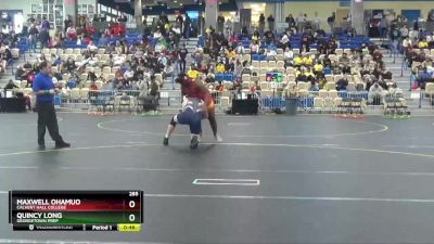 285 lbs Cons. Semi - Quincy Long, Georgetown Prep vs Maxwell Ohamuo, Calvert Hall College