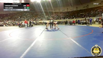 B3A-144 lbs Cons. Round 1 - Nathan Goodman, Pawnee vs Dax Lopez, Ok Christian School