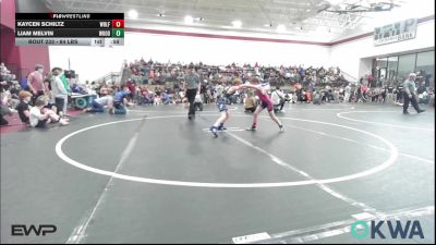 64 lbs Consolation - Kaycen Schiltz, Wolfpak Wrestling vs Liam Melvin, Woodward Youth Wrestling