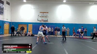 165 lbs Cons. Round 3 - Cooper Wright, St. Mary`s Ryken vs Andrew Spencer, Loyola-Blakefield