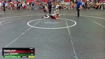 80 lbs Semis (4 Team) - Braden Haley, Hoosier Havoc vs Elijah Wineberg, Dayton Bandits
