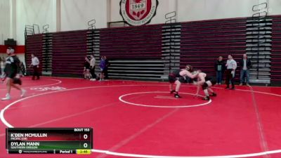 157 lbs 1st Place Match - K`den McMullin, Pacific (OR) vs Dylan Mann, Southern Oregon