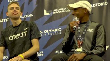 Meb Keflezighi Awkwardly Takes Galen Rupp To Task About Crowding His Space