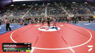 82 lbs Champ. Round 2 - Carter Holman, Glenrock Wrestling Club vs Harlan Hatch, Saratoga Wrestling Club