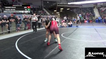 130 lbs 2nd Place Match - Isabel Reyes, Thunderbird vs Maggie Holle, Atwood Kids Wrestling Club