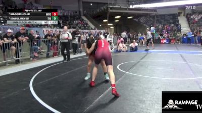 130 lbs 2nd Place Match - Isabel Reyes, Thunderbird vs Maggie Holle, Atwood Kids Wrestling Club