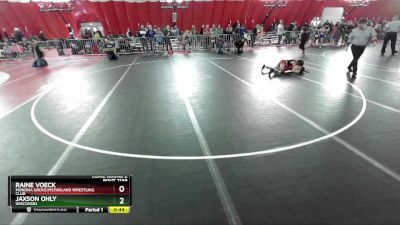 74 lbs Cons. Round 2 - Raine Voeck, Monona Grove/McFarland Wrestling Club vs Jaxson Ohly, Wisconsin