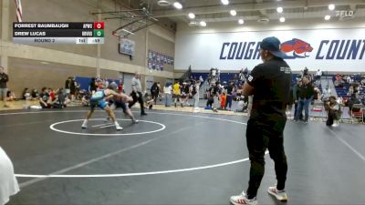 132-140 lbs Round 2 - Drew Lucas, Hood River Valley High School vs Forrest Baumbaugh, All- Phase Wrestling Club