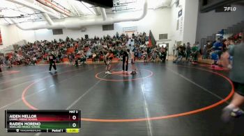 98 lbs Champ. Round 1 - Raiden Moreno, Worland Middle School vs Aiden Mellor, Laurel Middle School