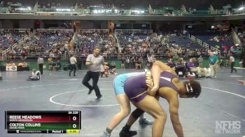 3A 220 lbs Cons. Round 3 - Colton Collins, Union Pines vs Reese Meadows, North Henderson