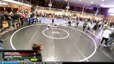 138 lbs Cons. Round 3 - Stryder Liermann, Bonners Ferry vs Jordan Schield, Coeur D`Alene High School