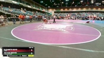 165 lbs Cons. Round 2 - Peyton Reeves, Thunder Ridge vs Elizabeth Boyd, Ceres