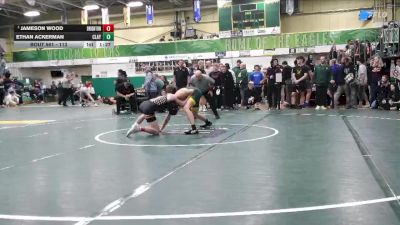 113 lbs Quarterfinal - Jameson Wood, Brighton vs Ethan Ackerman, Clay