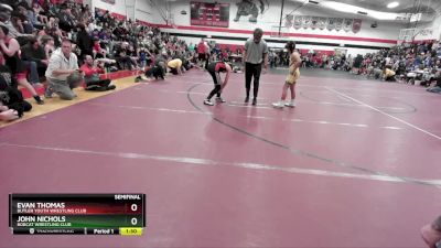 95-100 lbs Semifinal - Evan Thomas, Butler Youth Wrestling Club vs John Nichols, Bobcat Wrestling Club