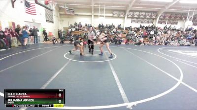 145 lbs Quarterfinal - Ellie Garza, Sandra Day O`Conner vs Julianna Arvizu, Basha