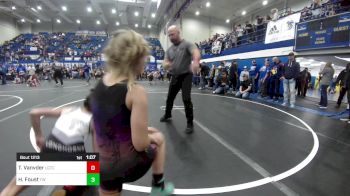 88 lbs Rr Rnd 2 - Temperance Vanvder, Lone Grove Takedown Club vs Hattie Foust, Tuttle Wrestling