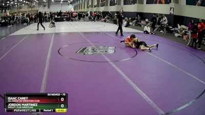 75 lbs Cons. Round 1 - Jordon Martinez, Wesley Club Wrestling vs Isaac Carey, All American Wrestling Club