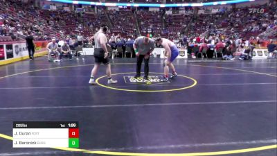 285 lbs Quarterfinal - John Duran, Fort LeBoeuf vs Joseph Baronick, Burgettstown