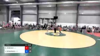 52 kg Prelims - Elleahna Anderson, Lancaster Alliance Women's Wrestling vs Lexia Schechterly, Misfits Mighty Marshmallows