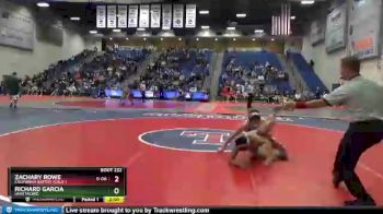 157 lbs Cons. Round 2 - Richard Garcia, Unattached vs Zachary Rowe, California Baptist (Calif.)