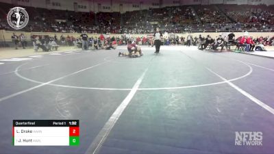 3A-165 lbs Quarterfinal - Jase Hunt, MARLOW vs Lubbock Drake, WARNER