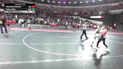 95 lbs Champ. Round 2 - Beckam Dickman, Boscobel Youth Wrestling vs Paul Cook, Victory School Of Wrestling