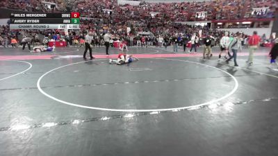 130 lbs Champ. Round 2 - Avery Ryder, LAW vs Miles Mergener, Slinger Red Rhinos Wrestling Club