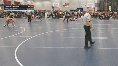 132 lbs Cons. Sub-rd Of 32 - Carson Childers, Sebolt Wrestling Academy vs William Zapf, Alber