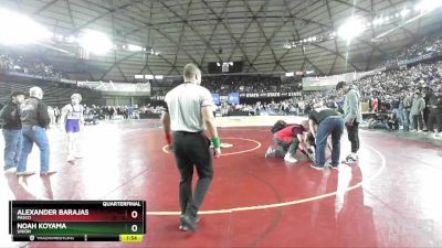 4A 138 lbs Quarterfinal - Noah Koyama, Union vs Alexander Barajas, Pasco