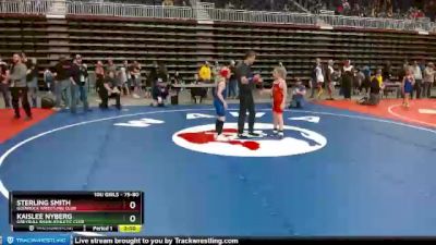 75-80 lbs 2nd Place Match - Sterling Smith, Glenrock Wrestling Club vs Kaislee Nyberg, Greybull Basin Athletic Club