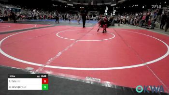 67 lbs Round Of 16 - Tucker Tate, Grove Takedown Club vs Brantley Brunger, Raw Wrestling Club