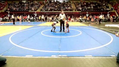 49 lbs Consi Of 4 - Tate Sheley, Barnsdall Youth Wrestling vs Harley Gibson, Coweta Tiger Wrestling