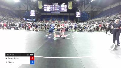 182 lbs Rnd Of 128 - Aidan Copestick, Arkansas vs Cain Clay, Oklahoma