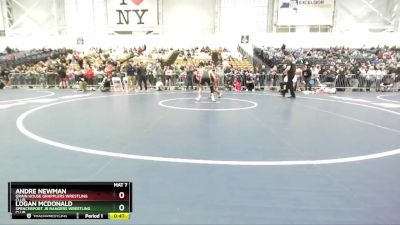 106 lbs Cons. Round 4 - Logan Mcdonald, Spencerport Jr Rangers Wrestling Club vs Andre Newman, Grain House Grapplers Wrestling Club