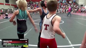 70 lbs Quarterfinal - Deacon Pike, Stronghold vs Owen Shea, Elevate Wrestling Club