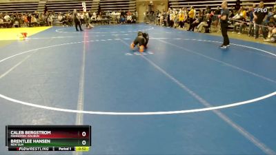 130 lbs Quarterfinal - Caleb Bergstrom, Mahnomen-Waubun vs Brentlee Hansen, New Ulm