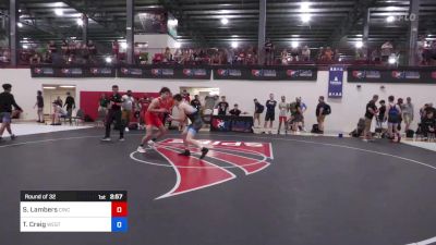 72 kg Round Of 32 - Seth Lambers, Cincinnati RTC vs Tanner Craig, West Point Wrestling Club