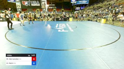 120 lbs Cons 16 #1 - Miklo Hernandez, MN vs Anthony Heim, MN