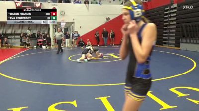 105 lbs Quarterfinal - Eva Pentecost, Iowa City Liberty vs Haydn Francis, Ottumwa