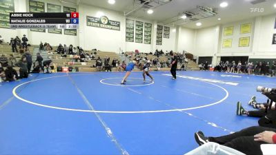 180 lbs 2nd Wrestleback (8 Team) - Natalie Gonzales, Westcliff vs Abbie Hock, Vanguard