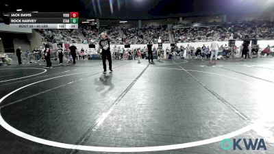 60 lbs Quarterfinal - Jack Davis, Verdigris Youth Wrestling vs Rock Harvey, Standfast