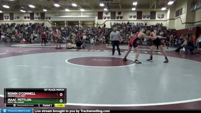 133-135 lbs 1st Place Match - Ronin O`Connell, Cedar Falls Peet vs Isaac Pettlon, West Delaware
