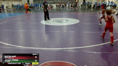 50 lbs Quarterfinals (8 Team) - Dottie Huff, Centennial vs Julian Torres, St. James