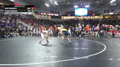 157 lbs 5th & 7th Place - Sam Dominick, Woodbury Central vs Jaxon Gordon, Riverside, Oakland