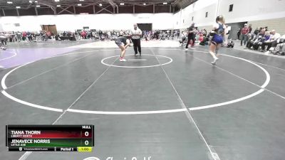 140 lbs Cons. Round 2 - Tiana Thorn, Liberty North vs Jenavece Norris, Little Axe