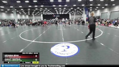 48-52 lbs 1st Place Match - Aryanna Bean, Viking Wrestling Club (IA) vs Oakley Waitkus, Team Tulsa Wrestling Club