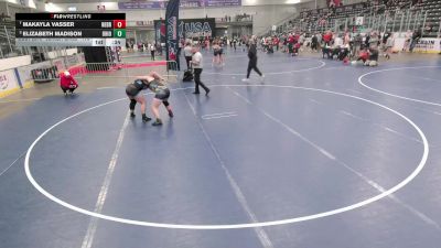 Junior Girls - 170 lbs Cons. Round 5 - Makayla Vasser, Nebraska vs Elizabeth Madison, Ohio