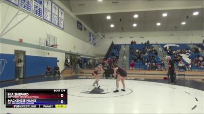 117 lbs 1st Place Match - Mia Shepard, University Nevada Las Vegas vs Mackenzie Muniz, Mt. San Antonio College