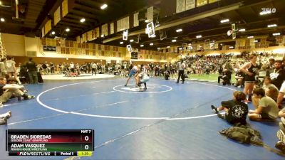 136 lbs Semifinal - Adam Vasquez, Rough House Wrestling vs Braden Sioredas, Golden Coast Grappling