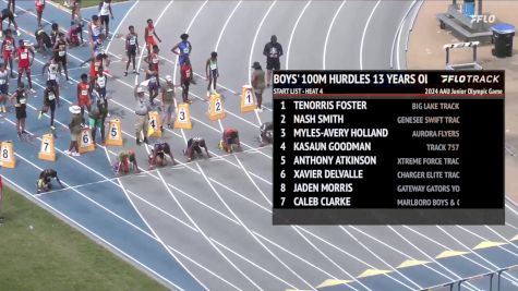 Youth Boys' 100m Hurdles, Semi-Finals 4 - Age 13